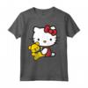 Ciao Kitty Con Orso Maglietta - Licenza Ufficiale HapTiger Hello Kitty Apparel - Ideale per Appassionati