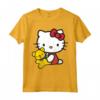Ciao Kitty Con Orso Maglietta - Licenza Ufficiale HapTiger Hello Kitty Apparel - Ideale per Appassionati