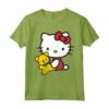 Ciao Kitty Con Orso Maglietta - Licenza Ufficiale HapTiger Hello Kitty Apparel - Ideale per Appassionati