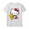 Ciao Kitty Con Orso Maglietta - Licenza Ufficiale HapTiger Hello Kitty Apparel - Ideale per Appassionati