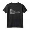 HapTiger for Cyber Security Analyst - Eat Sleep Cyber Security Repeat T-shirt - Gift for IT Professionals