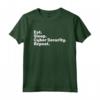HapTiger for Cyber Security Analyst - Eat Sleep Cyber Security Repeat T-shirt - Gift for IT Professionals