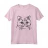 Line Art Dad Mom Cat - Gatto esotico a pelo corto Maglietta - Perfetta per Amanti dei Gatti e Appassionati di Arte