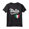 Italia Italia Bandiera Cuore - Italiano Patrimonio Famiglia Maglietta Novità - Ideale Regalo per Uomini, Donne, Bambini e Famiglie