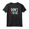 Don't Panic Trendy Pansexual Pride Bandiera Arcobaleno Estetica Maglietta - LGBTQ Pride Merchandising per Orgoglio Pansessuale