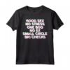 Good Sex No Stress One Boo No Ex (Back Print) Rap Dicendo Maglietta - Regalo Unico per Appassionati di Musica Rap - Ideale per Natale, Compleanno o Festival