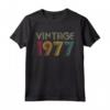 Vintage 1977 - Compleanno Retro 45° Regalo Uomo Donna - Maglietta Anni '70 '80 '60 per Festa B-Day
