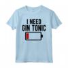 I Need Gin Cocktail Tonic - Divertente Maglietta Retrò Vintage - Idea Regalo Compleanno, Scherzo, Festa del Papà e Altro