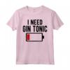 I Need Gin Cocktail Tonic - Divertente Maglietta Retrò Vintage - Idea Regalo Compleanno, Scherzo, Festa del Papà e Altro