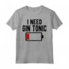 I Need Gin Cocktail Tonic - Divertente Maglietta Retrò Vintage - Idea Regalo Compleanno, Scherzo, Festa del Papà e Altro