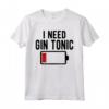 I Need Gin Cocktail Tonic - Divertente Maglietta Retrò Vintage - Idea Regalo Compleanno, Scherzo, Festa del Papà e Altro