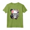 T-shirt con Teschio a Forma di Fiore - Motivo Teschio di Zucchero - Idea Regalo Compleanno o Halloween per Donne, Ragazze, Uomo