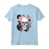 T-shirt con Teschio a Forma di Fiore - Motivo Teschio di Zucchero - Idea Regalo Compleanno o Halloween per Donne, Ragazze, Uomo