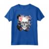 T-shirt con Teschio a Forma di Fiore - Motivo Teschio di Zucchero - Idea Regalo Compleanno o Halloween per Donne, Ragazze, Uomo