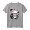 T-shirt con Teschio a Forma di Fiore - Motivo Teschio di Zucchero - Idea Regalo Compleanno o Halloween per Donne, Ragazze, Uomo