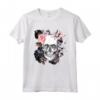 T-shirt con Teschio a Forma di Fiore - Motivo Teschio di Zucchero - Idea Regalo Compleanno o Halloween per Donne, Ragazze, Uomo