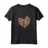 Cuore Leopardato - Maglietta Donna Carina con Motivo a Cuore Leopardato - Perfetta per Compleanni e Feste