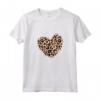 Cuore Leopardato - Maglietta Donna Carina con Motivo a Cuore Leopardato - Perfetta per Compleanni e Feste