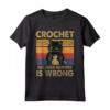 Divertente Gatto Nero Crochet - Maglietta per Amanti dei Gatti - Idea Regalo Unica per Compleanno o Natale