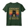 Divertente Gatto Nero Crochet - Maglietta per Amanti dei Gatti - Idea Regalo Unica per Compleanno o Natale
