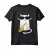 Sassofonista Gatto Sassofono Giocatore Divertente Maglietta - Regalo Unico per Amanti della Musica Jazz e Gatti - Ideale per Compleanni e Natale