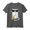 Sassofonista Gatto Sassofono Giocatore Divertente Maglietta - Regalo Unico per Amanti della Musica Jazz e Gatti - Ideale per Compleanni e Natale