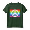 Fare Pace non Guerra - Maglietta con Logo della Pace e Bandiera Arcobaleno - Ideale come Idea Regalo per Tutta la Famiglia