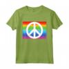 Fare Pace non Guerra - Maglietta con Logo della Pace e Bandiera Arcobaleno - Ideale come Idea Regalo per Tutta la Famiglia