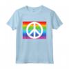 Fare Pace non Guerra - Maglietta con Logo della Pace e Bandiera Arcobaleno - Ideale come Idea Regalo per Tutta la Famiglia