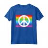 Fare Pace non Guerra - Maglietta con Logo della Pace e Bandiera Arcobaleno - Ideale come Idea Regalo per Tutta la Famiglia