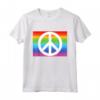 Fare Pace non Guerra - Maglietta con Logo della Pace e Bandiera Arcobaleno - Ideale come Idea Regalo per Tutta la Famiglia