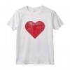 T-shirt rossa per San Valentino con cuore carino vintage - Perfetta per festeggiare l'Amore - Ideale per Tutta la Famiglia