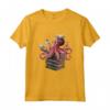 Octopus Lettura Libro caffè Divertimento - Maglietta per Amanti dei Libri, Bibliotecari e Insegnanti - Ideale per Compleanni e Feste