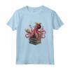 Octopus Lettura Libro caffè Divertimento - Maglietta per Amanti dei Libri, Bibliotecari e Insegnanti - Ideale per Compleanni e Feste