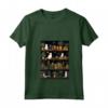 Donna Black Cat Estetica Libro Biblioteca Vintage Cactus Tropicale Maglietta con Collo a V - Regalo Unico per Natale e Halloween - Stile Retro Boho