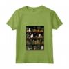 Donna Black Cat Estetica Libro Biblioteca Vintage Cactus Tropicale Maglietta con Collo a V - Regalo Unico per Natale e Halloween - Stile Retro Boho