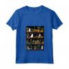 Donna Black Cat Estetica Libro Biblioteca Vintage Cactus Tropicale Maglietta con Collo a V - Regalo Unico per Natale e Halloween - Stile Retro Boho