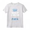 Keep Calm Annuncio Gravidanza Papà - Divertente Maglietta per Futuri Genitori - Ideale come Regalo per il Futuro Papà