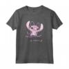 HapTiger Lilo & Stitch San Valentino Angel Cute & Fluffy Maglietta - Officially Licensed Valentine's Day T-Shirt for Women, Men, Girls, Boys, and Toddlers