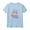 HapTiger Lilo & Stitch San Valentino Angel Cute & Fluffy Maglietta - Officially Licensed Valentine's Day T-Shirt for Women, Men, Girls, Boys, and Toddlers