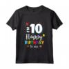Buon Compleanno 10 Anni - Maglietta per Ragazzi e Ragazze - Idea Regalo Compleanno 10° Compleanno
