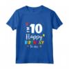 Buon Compleanno 10 Anni - Maglietta per Ragazzi e Ragazze - Idea Regalo Compleanno 10° Compleanno