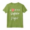 Io Amo il Mio Super Papà - Maglietta per Uomo Donna Bambino Figlio - Ideale Regalo per la Festa del Papà