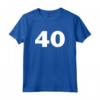 T-shirt Numero 40 - Forty Uniform Jersey Sport Compleanno Maglietta - Ideale Regalo per Papà, Fratello, Marito, Fidanzato