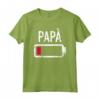 Papà Batteria Scarica Maglietta - Ideale per Futuri Padri - Regalo Divertente per la Paternità