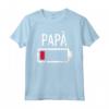 Papà Batteria Scarica Maglietta - Ideale per Futuri Padri - Regalo Divertente per la Paternità