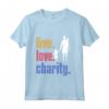 Live Love Charity - Maglietta filantropo retrò a Manica - Regalo per Donatori di Beneficenza - Ideale per Compleanni o Natale
