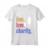 Live Love Charity - Maglietta filantropo retrò a Manica - Regalo per Donatori di Beneficenza - Ideale per Compleanni o Natale