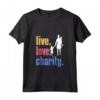 Live Love Charity - Maglietta Filantropo Retrò Canotta - Regalo per Donatori di Beneficenza - Ideale per Compleanni o Natale