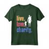 Live Love Charity - Maglietta Filantropo Retrò Felpa per Donatori di Beneficenza - Ideale per Compleanni, Natale e Anniversari